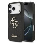 Guess PU Fixed Glitter 4G Metal Logo Black iPhone 17 Pro Tok