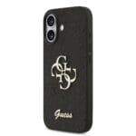 Guess PU Fixed Glitter 4G Metal Logo Black iPhone 17 Tok