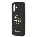 Guess PU Fixed Glitter 4G Metal Logo Black iPhone 17 Tok