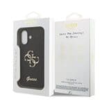 Guess PU Fixed Glitter 4G Metal Logo Black iPhone 17 Tok