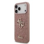 Guess PU Fixed Glitter 4G Metal Logo Pink iPhone 17 Pro Max Tok