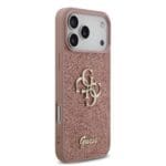 Guess PU Fixed Glitter 4G Metal Logo Pink iPhone 17 Pro Max Tok