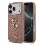 Guess PU Fixed Glitter 4G Metal Logo Pink iPhone 17 Pro Tok