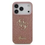 Guess PU Fixed Glitter 4G Metal Logo Pink iPhone 17 Pro Tok