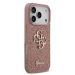 Guess PU Fixed Glitter 4G Metal Logo Pink iPhone 17 Pro Tok