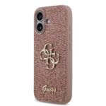 Guess PU Fixed Glitter 4G Metal Logo Pink iPhone 17 Tok