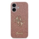 Guess PU Fixed Glitter 4G Metal Logo Pink iPhone 17 Tok