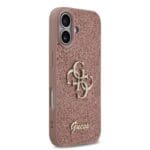 Guess PU Fixed Glitter 4G Metal Logo Pink iPhone 17 Tok
