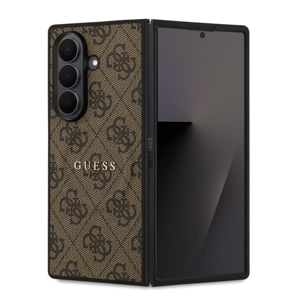 Guess PU Leather 4G Colored Ring Magnetic Samsung Brown Samsung Galaxy Z Fold 7 Tok