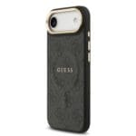 Guess PU Leather 4G Gold Frame MagSafe Black iPhone 17 Air Tok