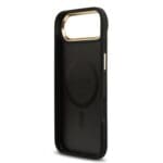 Guess PU Leather 4G Gold Frame MagSafe Black iPhone 17 Air Tok