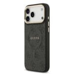Guess PU Leather 4G Gold Frame MagSafe Black iPhone 17 Pro Max Tok