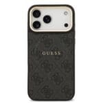 Guess PU Leather 4G Gold Frame MagSafe Black iPhone 17 Pro Max Tok