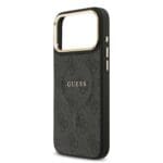 Guess PU Leather 4G Gold Frame MagSafe Black iPhone 17 Pro Max Tok