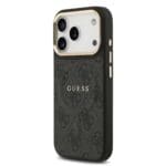 Guess PU Leather 4G Gold Frame MagSafe Black iPhone 17 Pro Tok