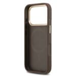 Guess PU Leather 4G Gold Frame MagSafe Brown iPhone 17 Pro Tok