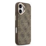 Guess PU Leather 4G Gold Frame MagSafe Brown iPhone 17 Tok