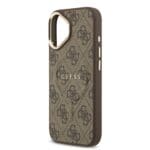 Guess PU Leather 4G Gold Frame MagSafe Brown iPhone 17 Tok