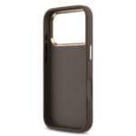 Guess PU Leather 4G Metal Logo Gold Frame Brown iPhone 17 Pro Max Tok
