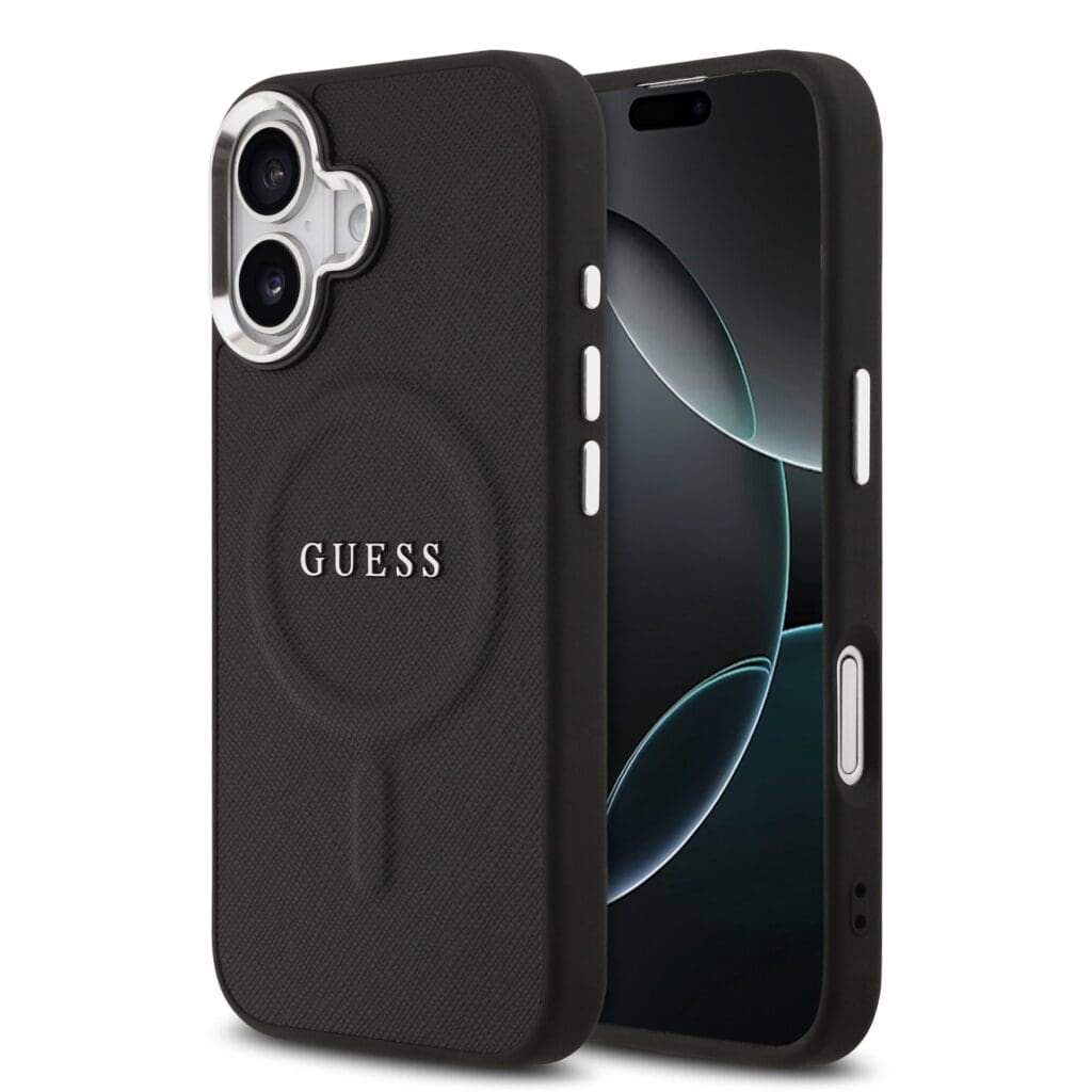Guess PU Saffiano MagSafe Black iPhone 17 Tok