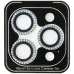 Guess Set 2-in-1 BP Rhinestone Screen and Camera Lens Glass Silver iPhone 16 Pro Max