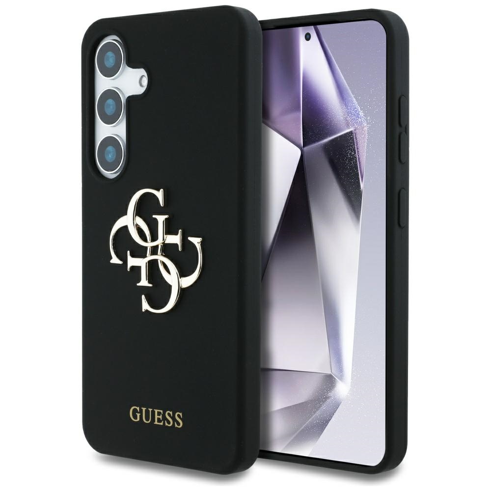 Guess Silicone Big 4G Logo Bottom Script Black Samsung Galaxy S25 Tok