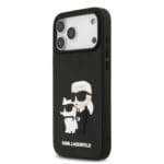 Karl Lagerfeld 3D Rubber Karl and Choupette Black iPhone 17 Pro Max Tok