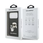Karl Lagerfeld 3D Rubber Karl and Choupette Black iPhone 17 Pro Tok