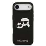 Karl Lagerfeld Liquid Silicone Double Heads MagSafe Black iPhone 17 Air Tok