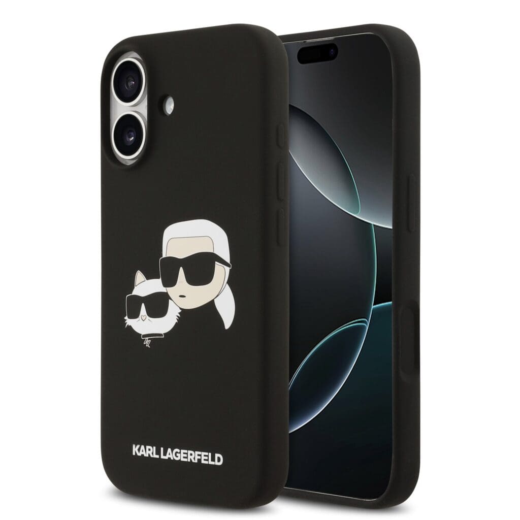 Karl Lagerfeld Liquid Silicone Double Heads MagSafe Black iPhone 17 Tok