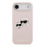 Karl Lagerfeld Liquid Silicone Double Heads MagSafe Pink iPhone 17 Air Tok