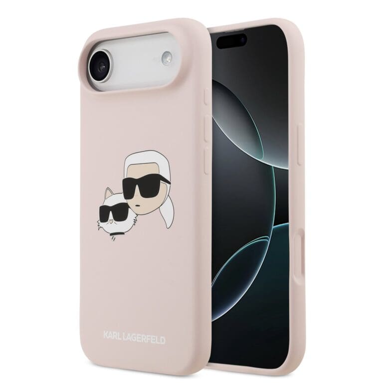 Karl Lagerfeld Liquid Silicone Double Heads MagSafe Pink iPhone 17 Air Tok