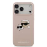 Karl Lagerfeld Liquid Silicone Double Heads MagSafe Pink iPhone 17 Pro Max Tok