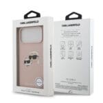 Karl Lagerfeld Liquid Silicone Double Heads MagSafe Pink iPhone 17 Pro Max Tok