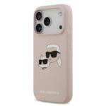 Karl Lagerfeld Liquid Silicone Double Heads MagSafe Pink iPhone 17 Pro Tok