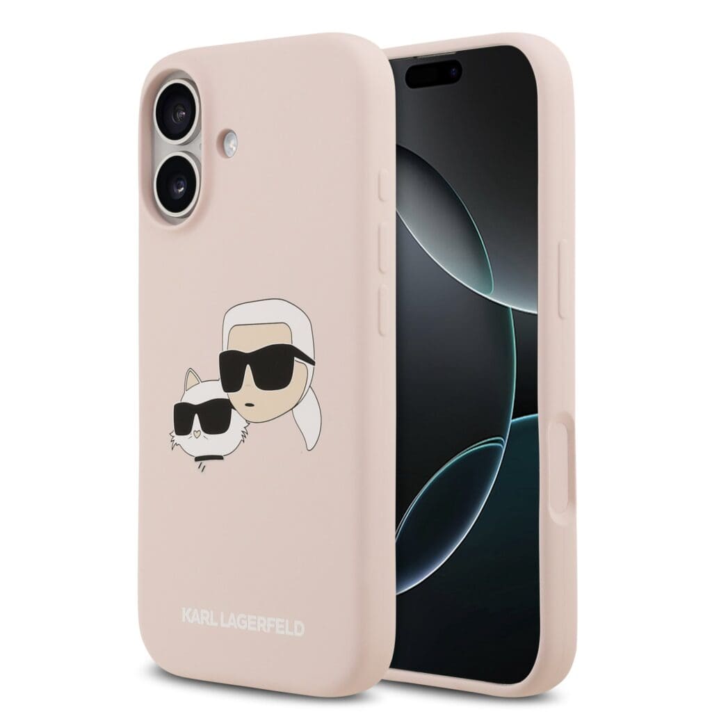 Karl Lagerfeld Liquid Silicone Double Heads MagSafe Pink iPhone 17 Tok