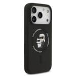 Karl Lagerfeld Liquid Silicone Karl and Choupette MagSafe Black iPhone 17 Pro Tok