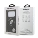 Karl Lagerfeld Liquid Silicone Karl and Choupette MagSafe Black iPhone 17 Pro Tok