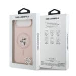Karl Lagerfeld Liquid Silicone Karl and Choupette MagSafe Pink iPhone 17 Air Tok