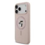 Karl Lagerfeld Liquid Silicone Karl and Choupette MagSafe Pink iPhone 17 Pro Max Tok