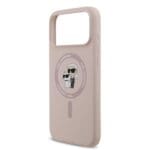 Karl Lagerfeld Liquid Silicone Karl and Choupette MagSafe Pink iPhone 17 Pro Max Tok