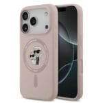 Karl Lagerfeld Liquid Silicone Karl and Choupette MagSafe Pink iPhone 17 Pro Tok
