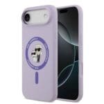 Karl Lagerfeld Liquid Silicone Karl and Choupette MagSafe Purple iPhone 17 Air Tok