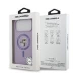Karl Lagerfeld Liquid Silicone Karl and Choupette MagSafe Purple iPhone 17 Pro Max Tok