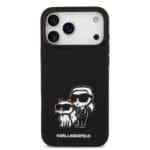 Karl Lagerfeld Liquid Silicone K&CH Sketch MagSafe Black iPhone 17 Pro Max Tok