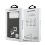 Karl Lagerfeld Liquid Silicone K&CH Sketch MagSafe Black iPhone 17 Pro Max Tok