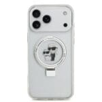 Karl Lagerfeld Ringstand Karl and Choupette MagSafe White iPhone 17 Pro Max Tok