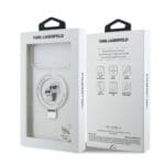 Karl Lagerfeld Ringstand Karl and Choupette MagSafe White iPhone 17 Pro Max Tok