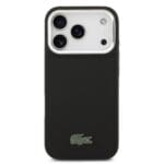 Lacoste Iconic Petit Pique Camera Stand MagSafe Black iPhone 17 Pro Tok