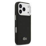 Lacoste Iconic Petit Pique Camera Stand MagSafe Black iPhone 17 Pro Tok